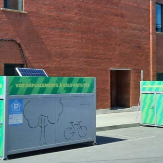 Vélo-stations sur le Meadow au centre-ville de Sherbrooke